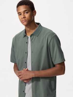 AIRism Cotton Pique Full Open Polo Shirt