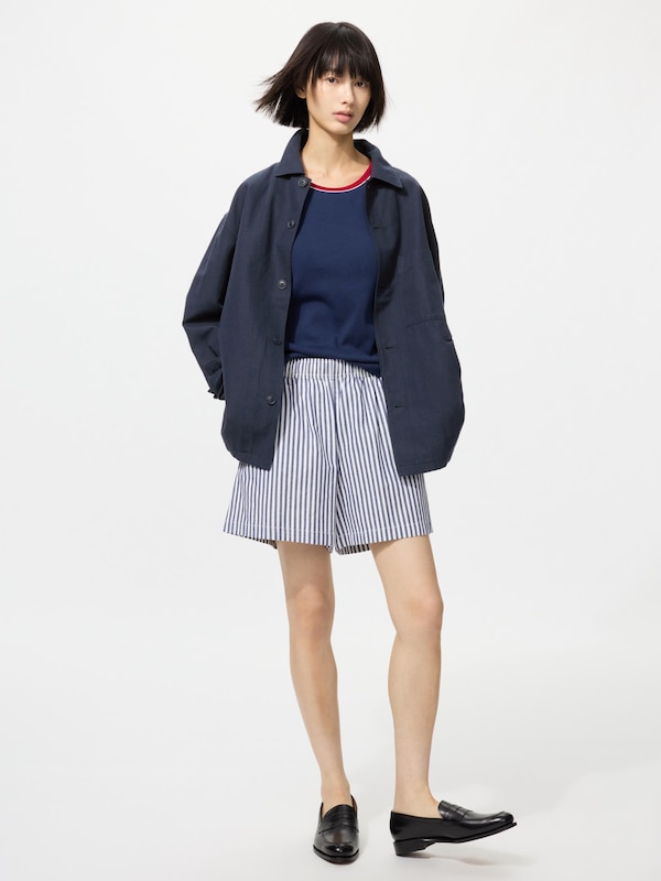 Cotton Linen Shirt Jacket | Long Sleeve