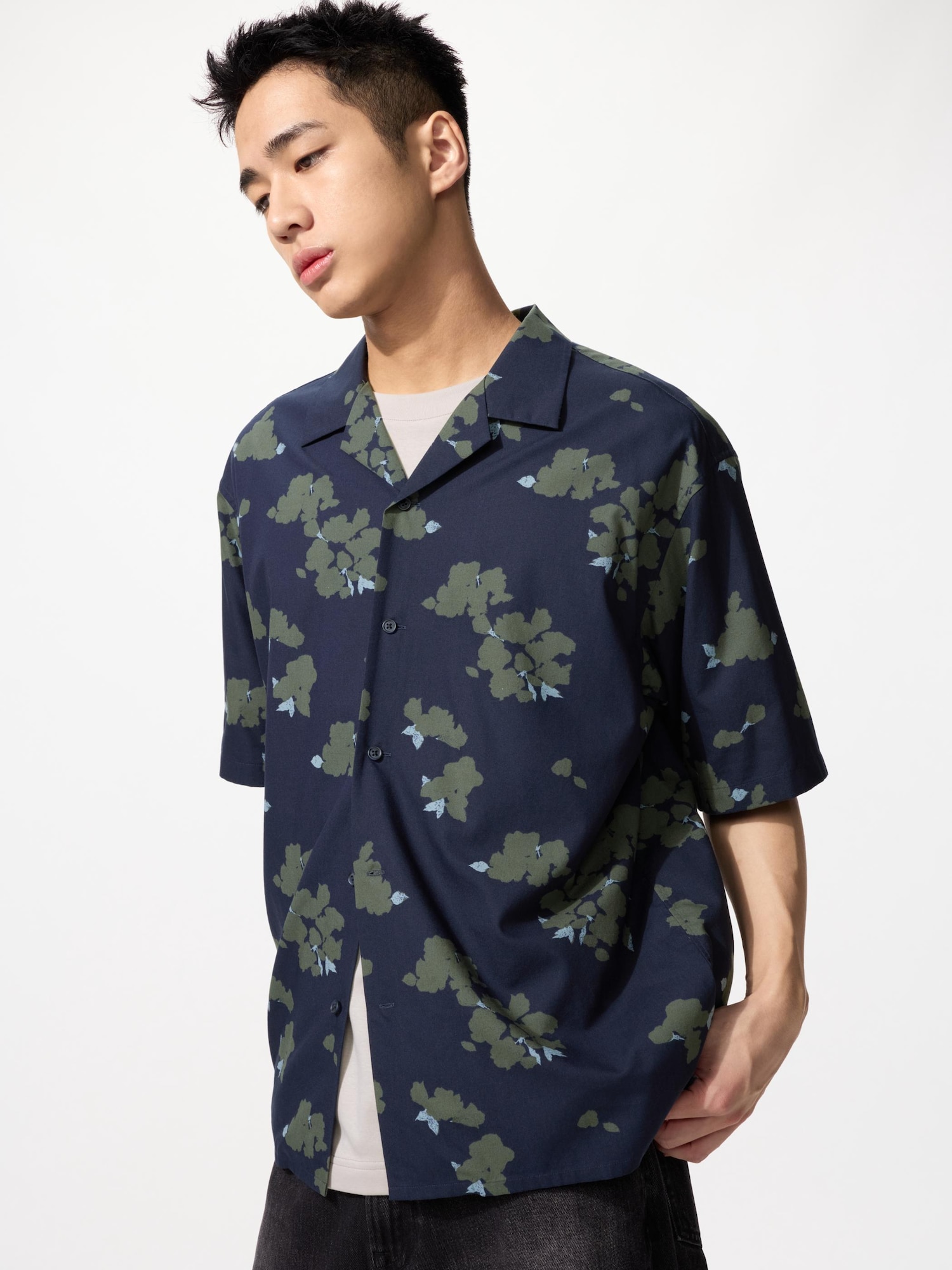 Open Collar Shirt | Short Sleeve | Print