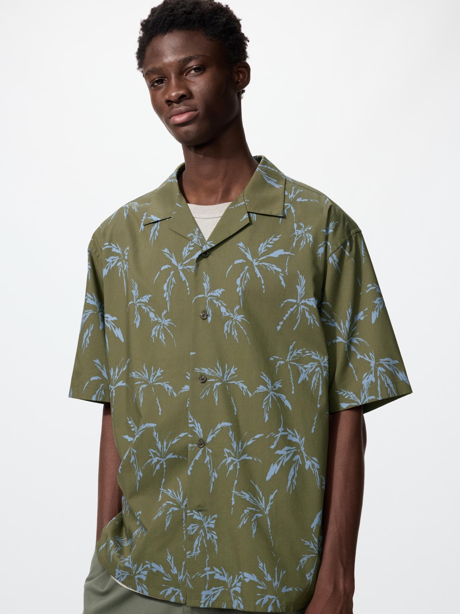 Men's Open Collar Shirt | Short Sleeve | Print | UNIQLO MY