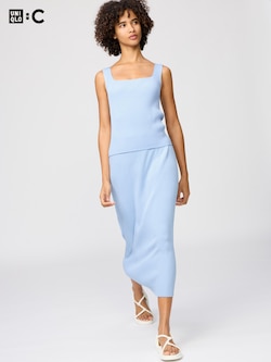 3D Knit Ribbed Skirt