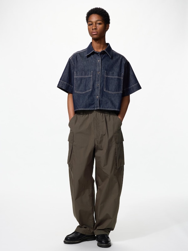 Denim Boxy Shirt | Half Sleeve