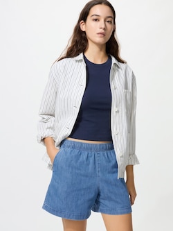 Cotton Easy Shorts | Denim