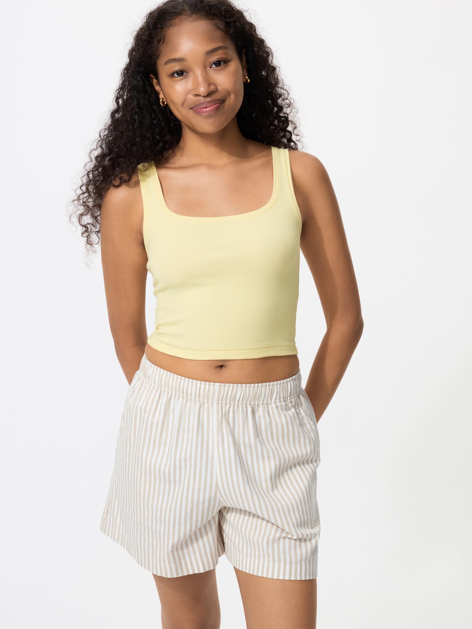Women's Cotton Easy Shorts | Stripe | UNIQLO MY