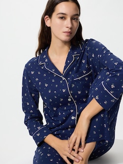 AIRism Cotton Pajamas | Long Sleeve | Flower