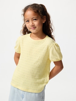 GIRLS Puff Sleeve T-Shirt | Shirring