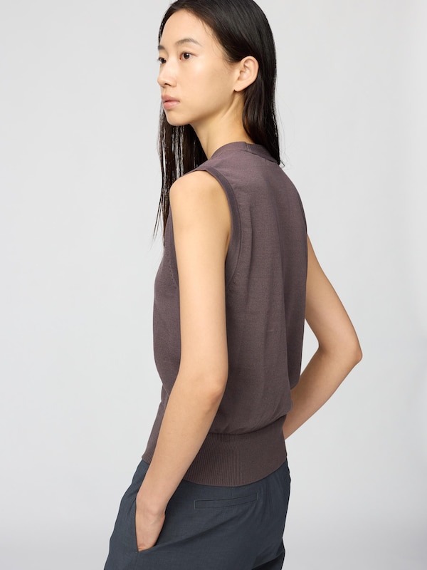 Washable Button Down Knitted Vest