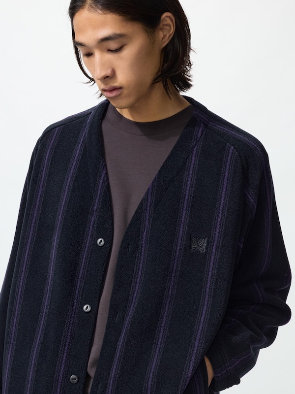 Fleece Oversized Cardigan | Print