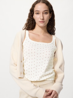 Pointelle Tank Top | Printed