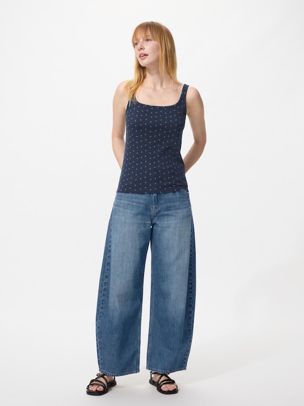 Pointelle Tank Top | Printed