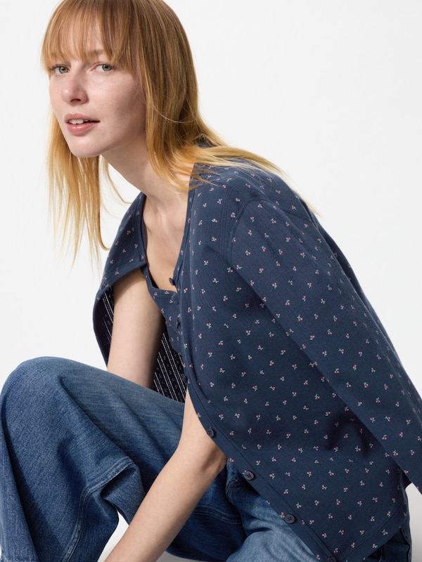 Pointelle Tank Top | Printed