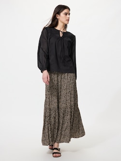 Tiered Maxi Skirt | Print