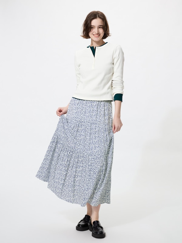 Tiered Maxi Skirt | Print