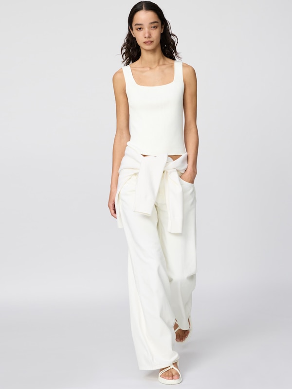 3D Knit Ribbed Sweater | Sleeveless