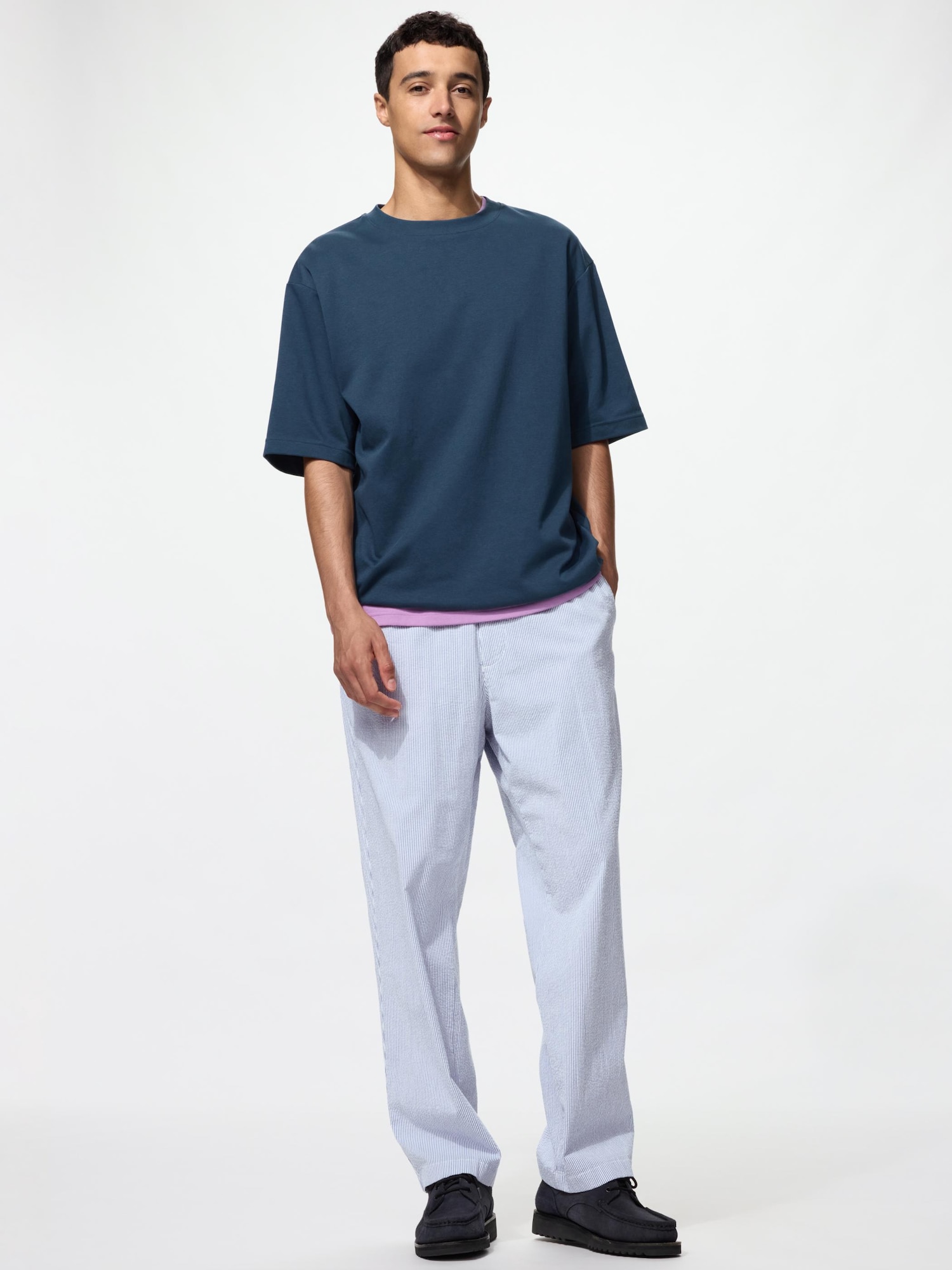 Stretch Easy Ankle Pants | Seersucker