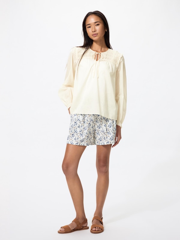 Light Cotton Shirring Blouse