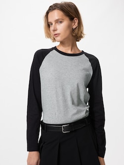 Slub Cotton Raglan T-shirt | Long Sleeve | Colour Block