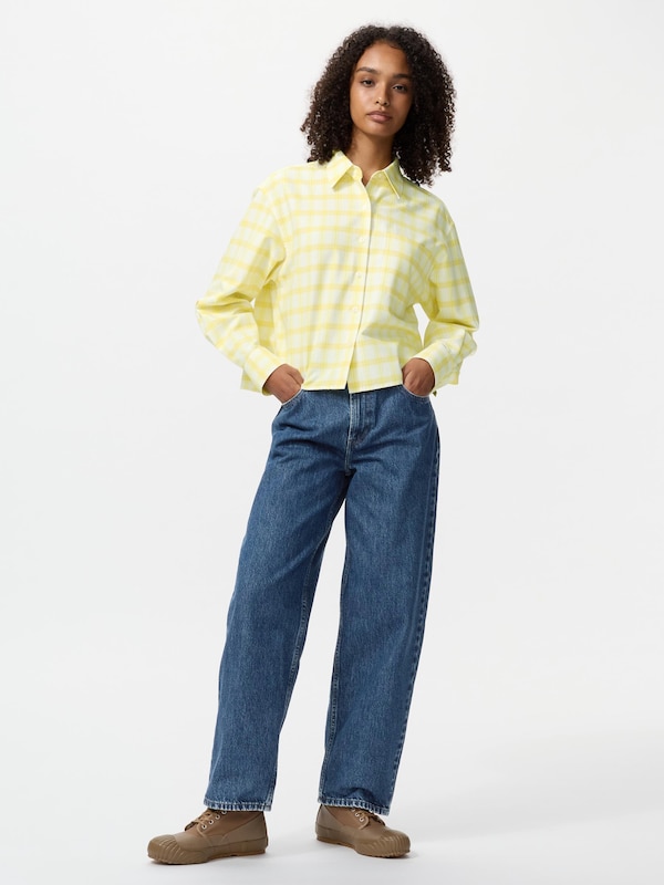 Oxford Boxy Shirt | Long Sleeve | Check