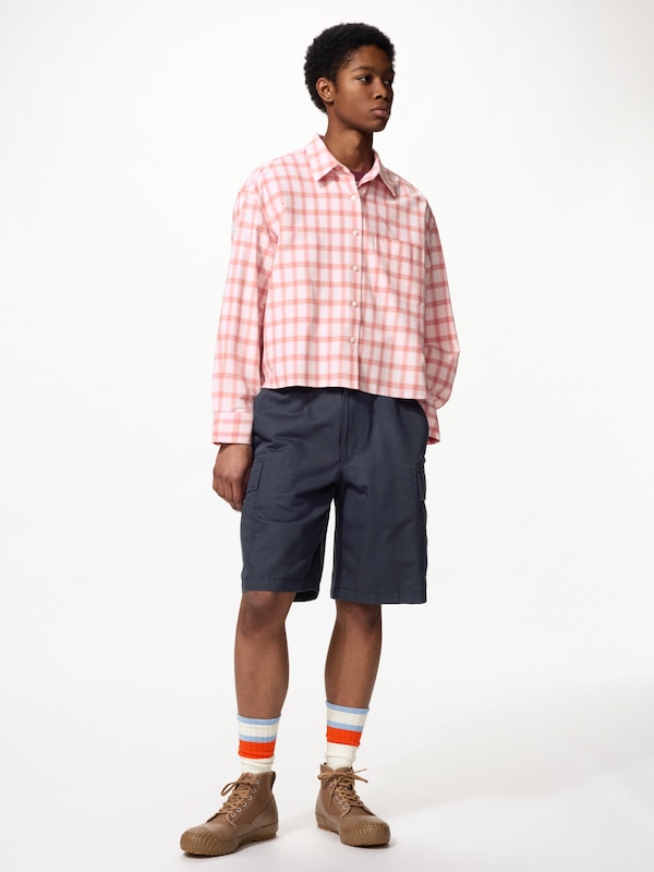 Oxford Boxy Shirt | Long Sleeve | Check