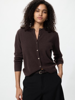 Cashmere Crew Neck Cardigan
