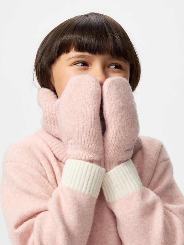 HEATTECH Souffle Yarn Knitted Mittens