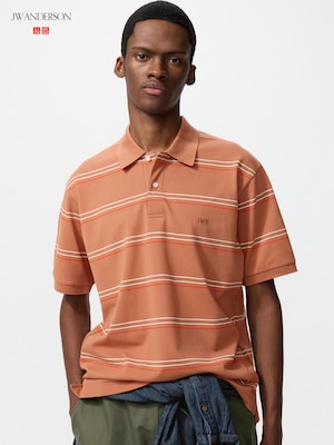 Dry Pique Striped Polo Shirt