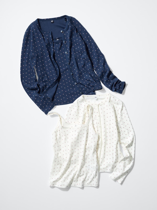 Pointelle Cardigan | Print