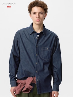 Light Denim Oversized Shirt Long Sleeve