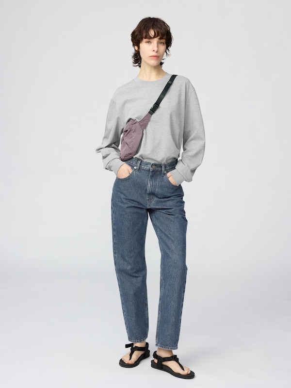 AIRism Cotton Long Sleeve Striped T-Shirt