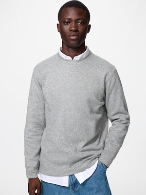 Soft Knitted Fleece Crew Neck T-shirt | Long Sleeve