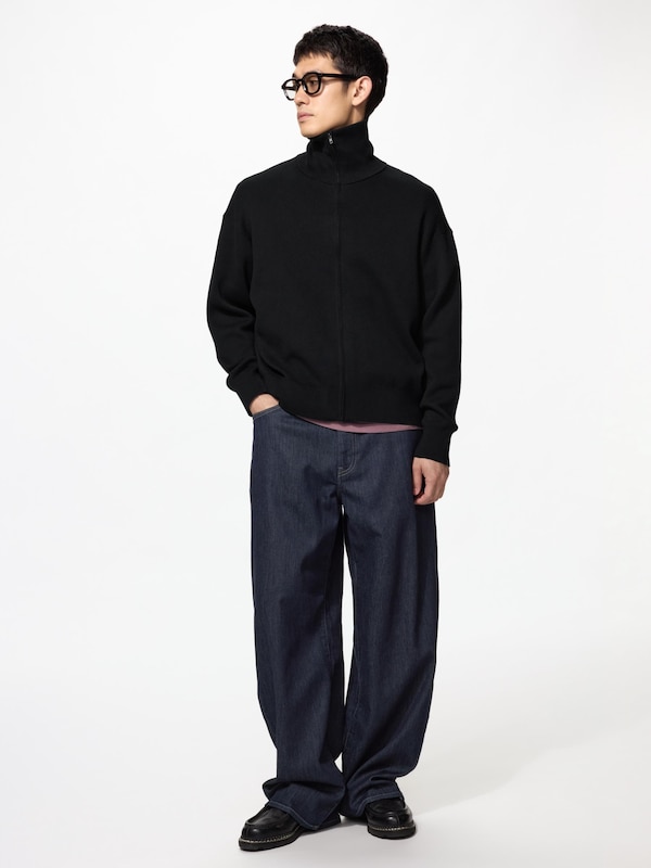 Smooth Cotton Full Zip Cardigan