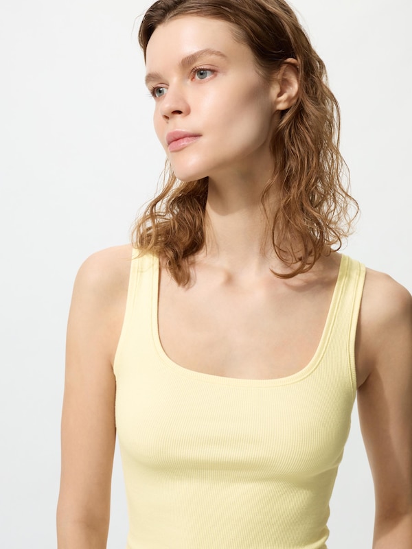 Cropped Square Neck Sleeveless Top