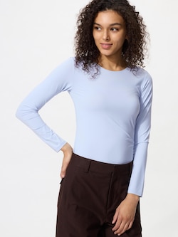 AIRism UV Protection Crew Neck T-Shirt |  Long Sleeve