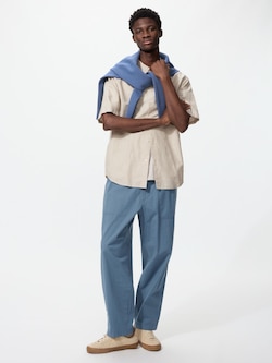 Stretch Waist Ribbed Easy Pants