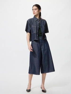 Drapey Denim Culotte