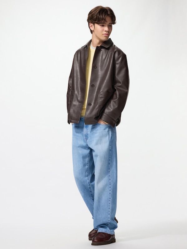 Coated Relaxed Shirt Jacket