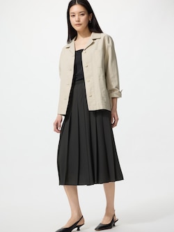 Chiffon Pleated Midi Skirt | Print