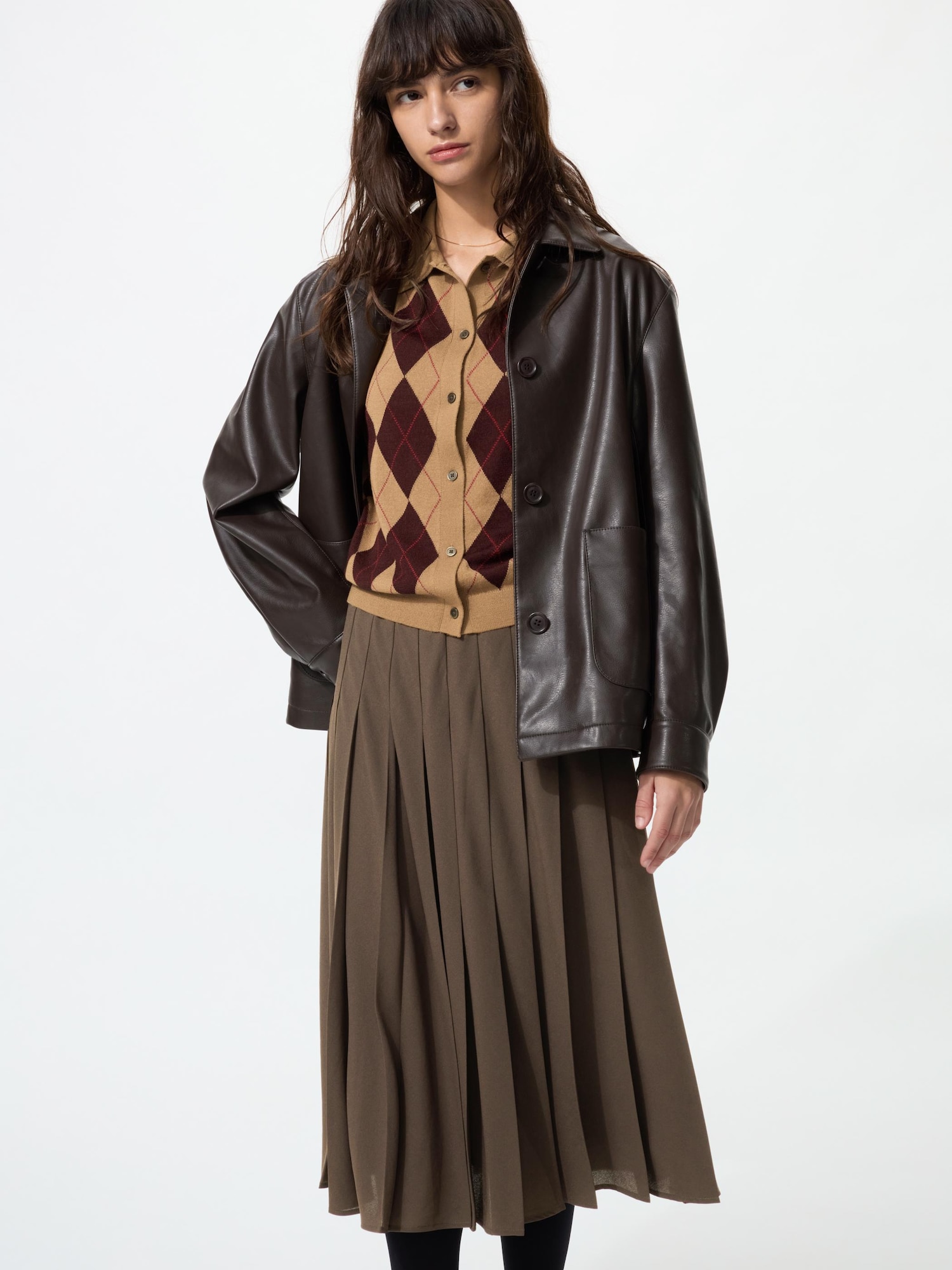 Chiffon Pleated Midi Skirt | Print