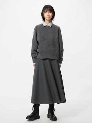 Brushed Jersey Flare Skirt