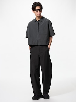 Nylon Boxy Short Shirt Half Sleeve