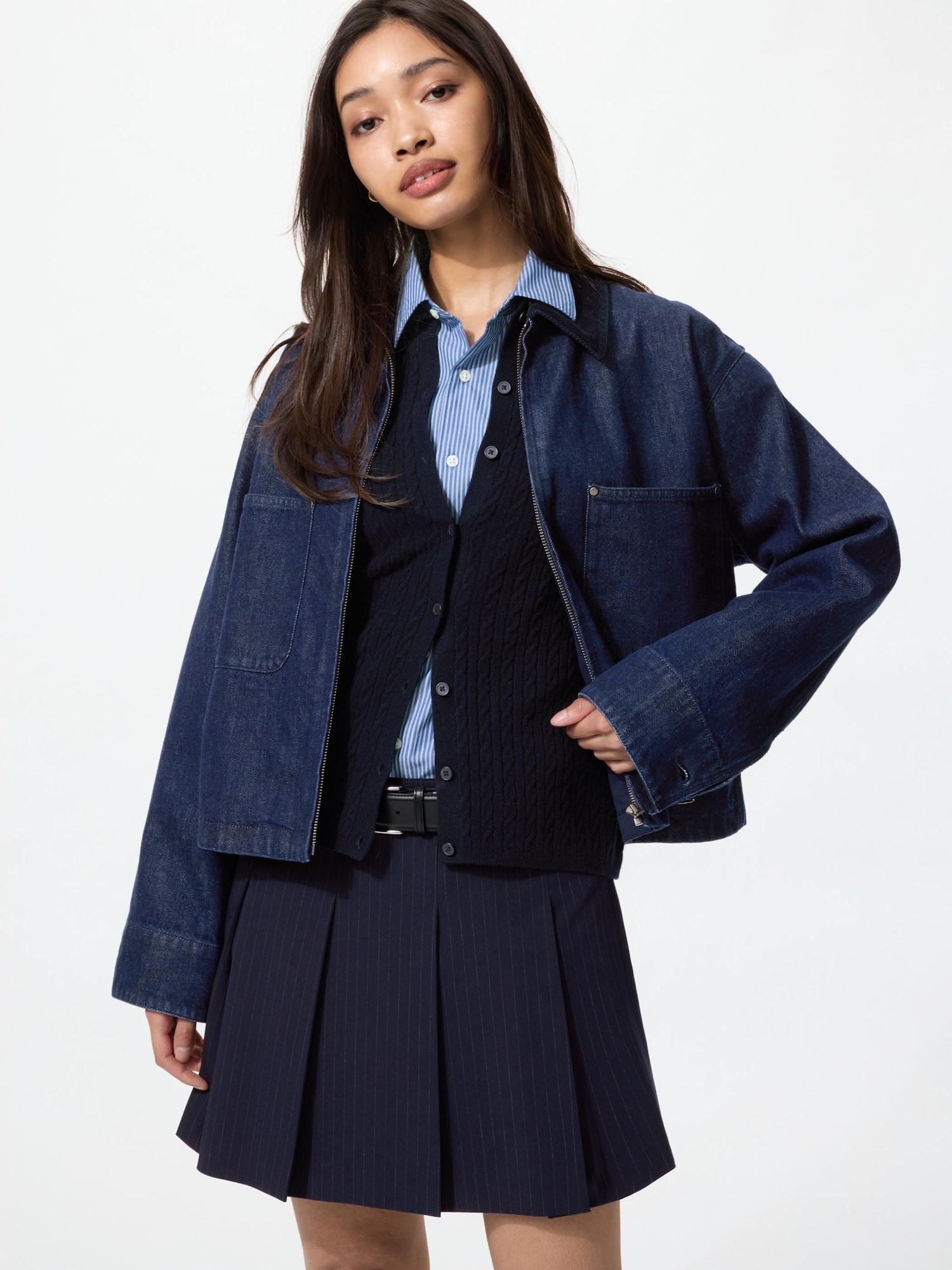 Pleated Skort | Stripe