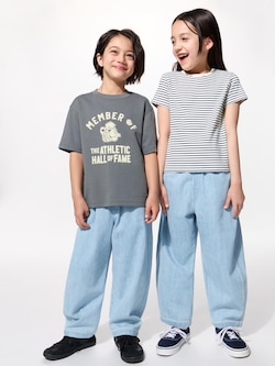 Light Weight Denim Barrel Ankle Pants