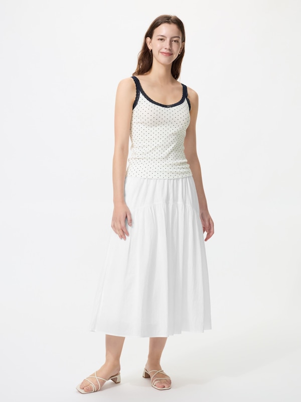 Ribbed Lace V Neck Camisole | Print