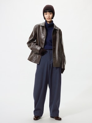 Brushed Jersey Barrel Leg Pants