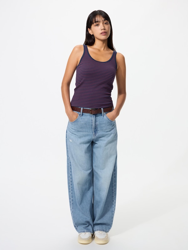Ribbed Sleeveless Top | Stripe