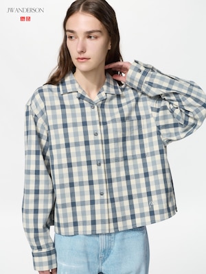 Flannel Boxy Shirt | Long Sleeve | Check