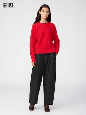 Pleated Barrel Leg Pants