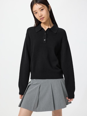 Smooth Cotton Polo Sweater