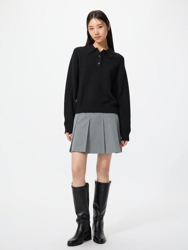 Smooth Cotton Polo Sweater