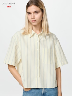 Oxford Boxy Shirt | Short Sleeve | Stripe